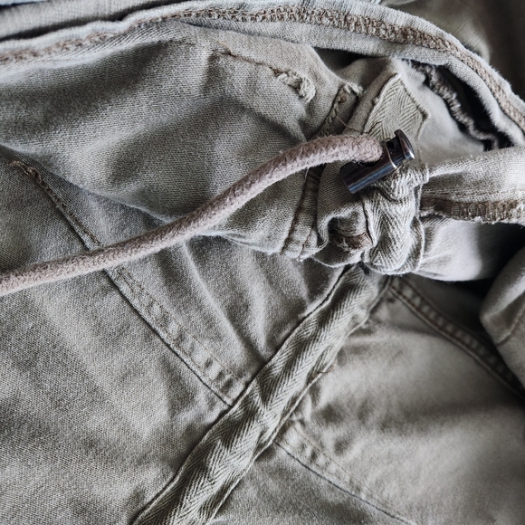 Free People Not Your Brothers Surplus Jacket Pockets Drawstring Waist Olive Sz M - Picture 8 of 12